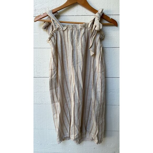 Leo & Sage Voile Stripe Printed Tank Mini Dress Crochet XS - Picture 5 of 6